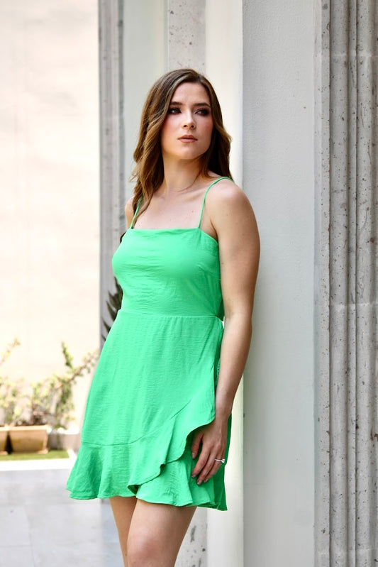 VESTIDO VERDE FOSFO