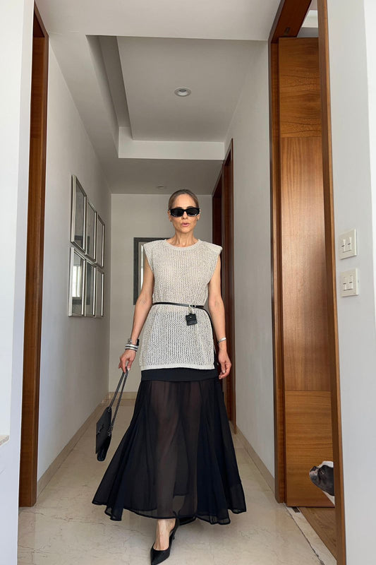 Amelia Top – Beige Crochet